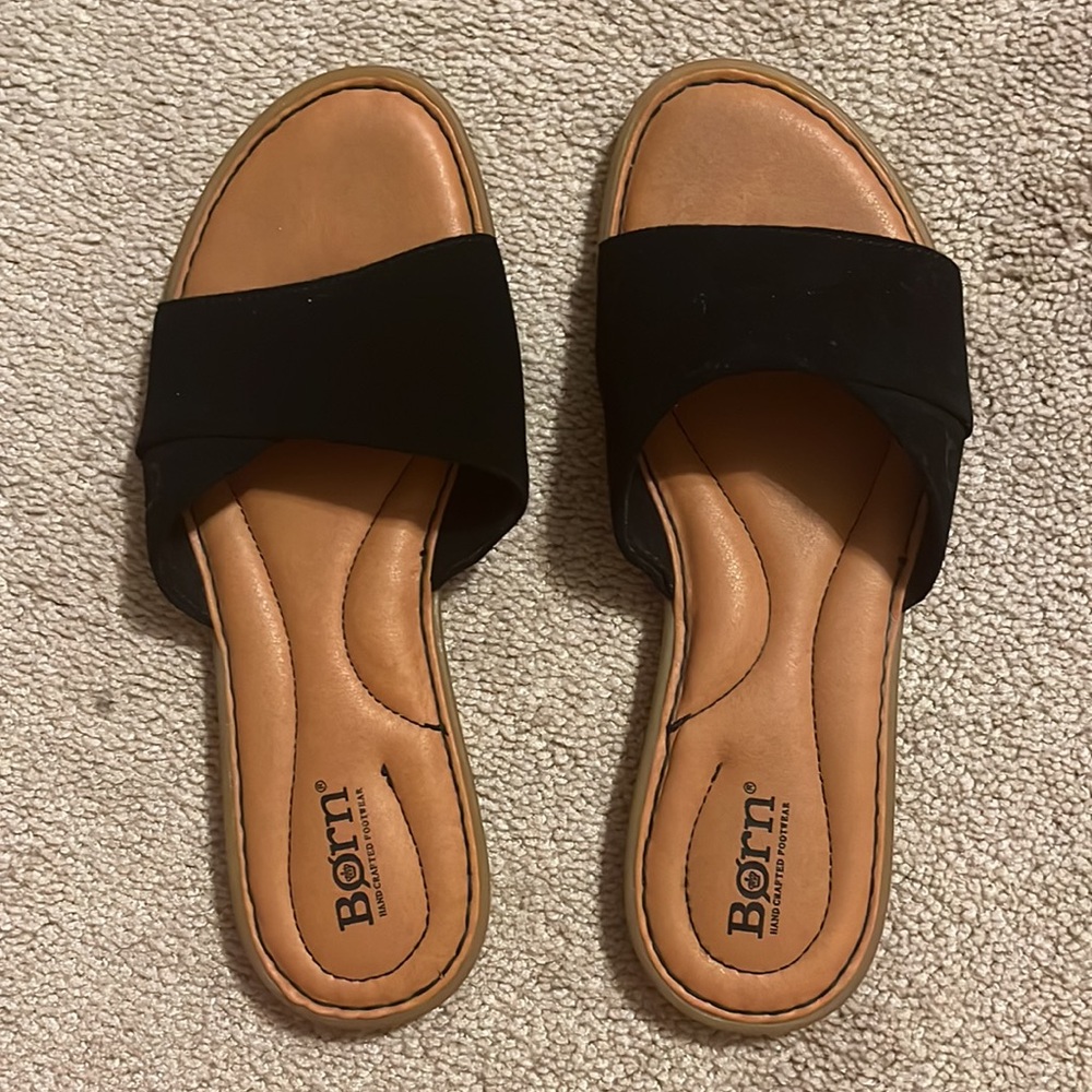 Born Gudena Black Slide Sandal - Picture 12 of 14